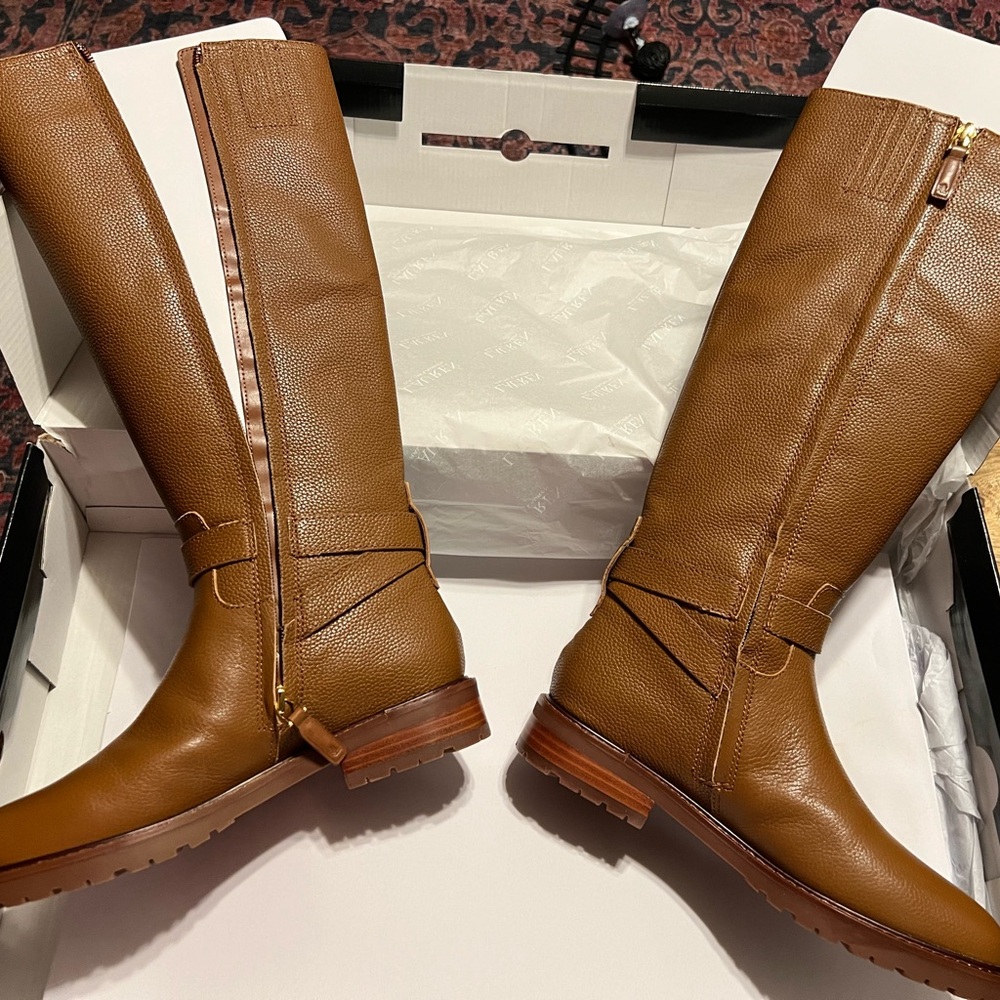 Never worn! Brand new! Lauren Ralph Lauren Hallee Riding Boots - Tan